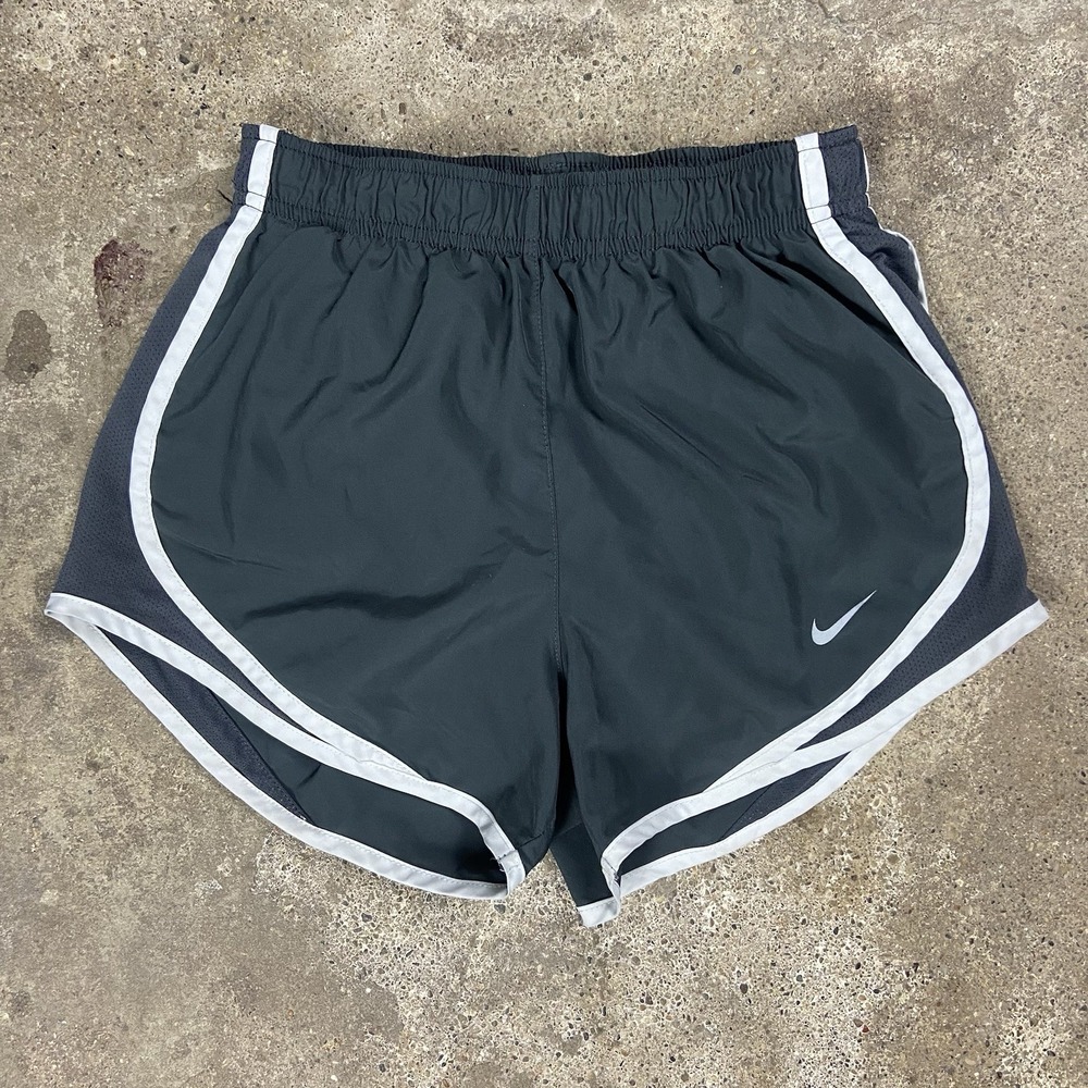Nike DRI-Fit Tempo Running Shorts Women's Size XS Gray Athletic Swoosh Logo